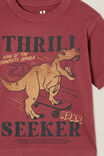 Camiseta - Jonny Short Sleeve Print Tee, VINTAGE BERRY/THRILL SEEKER DINO - vista alternativa 2