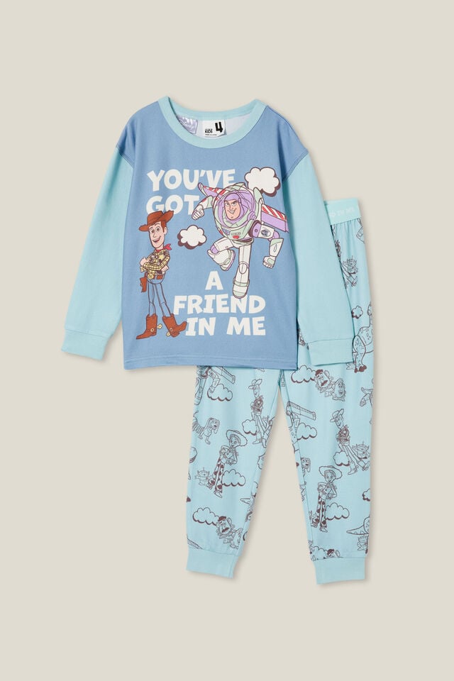 Toy Story Chuck Long Sleeve Pyjama Set, LCN DIS STONE GREEN/TOY STORY LET S PLAY