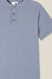 Grandpa Collar Polo Shirt, STEEL - alternate image 2