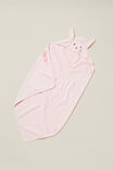 Baby Snuggle Towel - Personalised, CRYSTAL PINK/BUNNY - alternate image 1