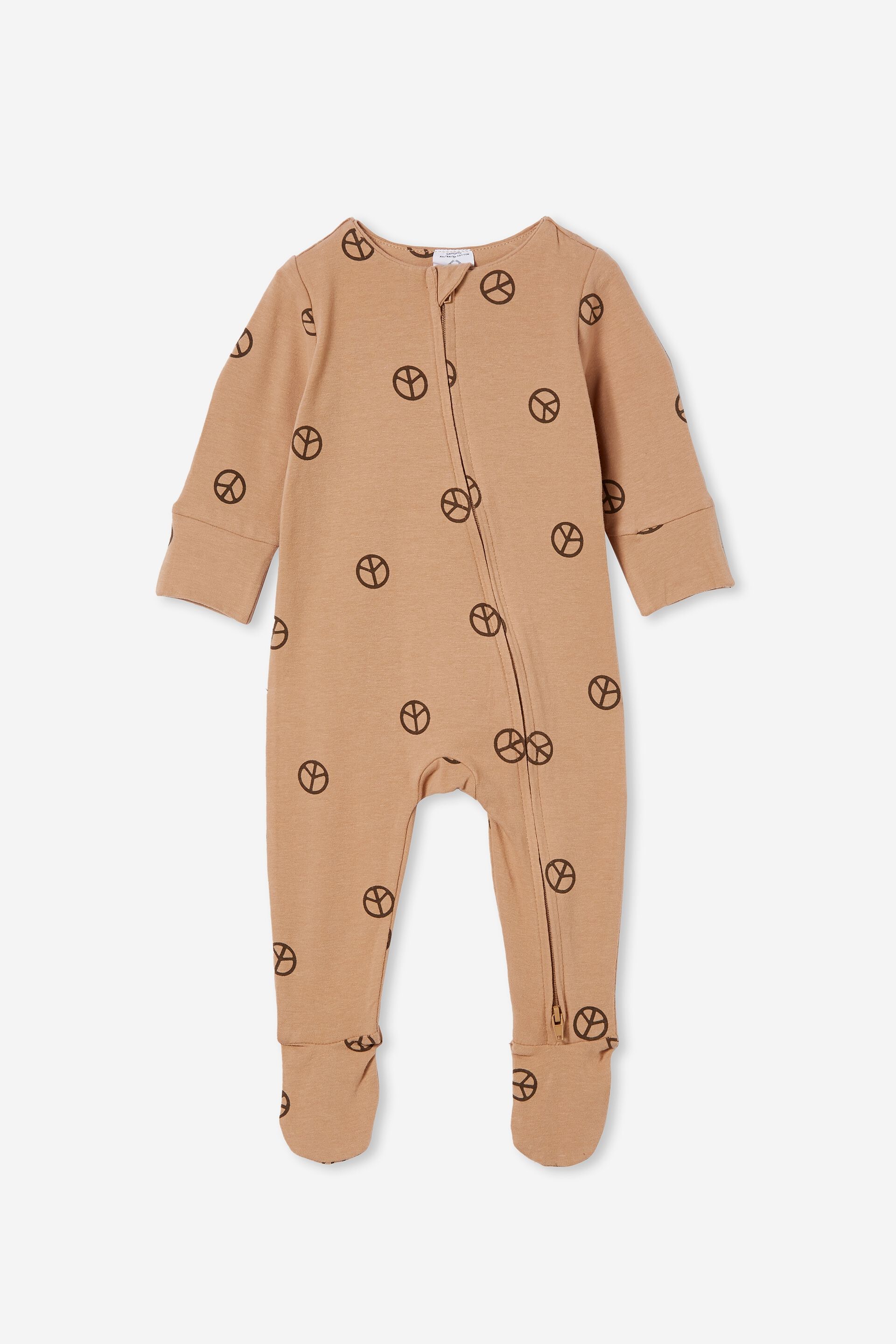 Baby All In Ones & Bodysuits | The Long Sleeve Zip Romper Usa - HK16347