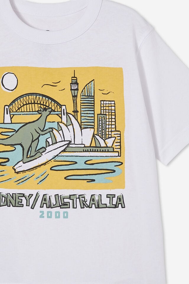 Jonny Short Sleeve Graphic Print Tee, WHITE/SYDNEY AUSTRALIA