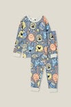 Chuck Long Sleeve Pyjama Set Licensed, LCN MEN STEEL/MR.MEN PARTY - alternate image 1