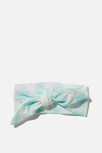 The Tie Headband, DREAM BLUE/VANILLA MAXI GINGHAM