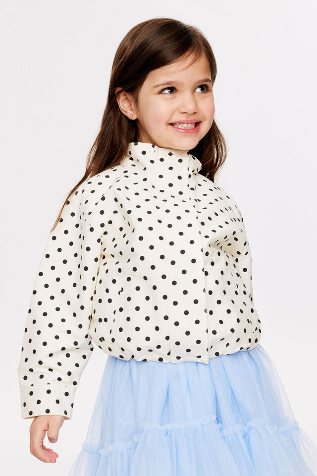 Funnel Neck Jacket, VANILLA/SPOT
