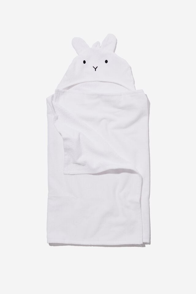 Baby Snuggle Towel, WHITE BUNNY