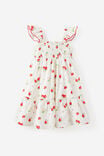 Gigi Flutter Sleeve Dress, VANILLA/STRAWBERRY LEMONS - example image 2