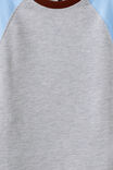 Noah Raglan Long Sleeve, GREY MARLE/CLOUD BLUE/ROCKY ROAD - example image 2