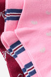 Kids 3Pk Crew Socks, STRAWBERRY MILK/HEARTS & BOWS - example image 2
