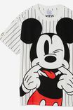 Disney Quinn Short Sleeve Tee, LCN DIS VANILLA STRIPE/MICKEY - alternate image 2