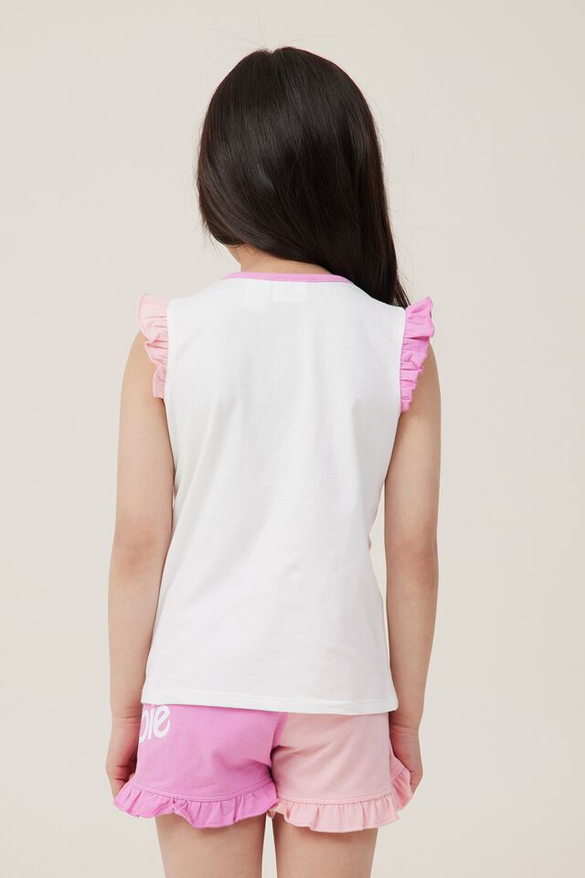 Stacey Flutter Short Sleeve Pyjama Set Licensed, LCN MAT VANILLA/BARBIE WESTERN