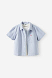 Jasper Boxy Skate Shirt, BLUE STRIPE EMB - example image 2