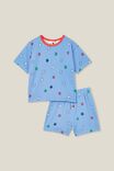 Damon Short Sleeve Pyjama Set, DUSK BLUE/ALL THE STARS - alternate image 5
