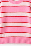 Soft Knit Sweater, STRAWBERRY MILK/STRIPES - example image 2