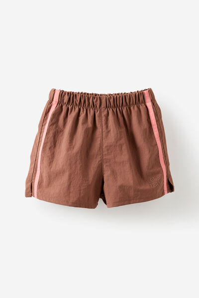 Baby Nylon Elasticated Short, LIGHT BROWN