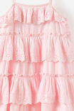 Sleeveless Broderie Dress, BALLET PINK - example image 2