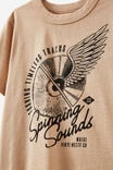 Jonny Short Sleeve Graphic Print Tee, TAUPY BROWN/SPINNING SOUNDS - alternate image 2