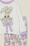 Pijamas - Serena Long Sleeve Pyjama Set, OATMEALE MARLE/HONEY BUNNY - vista alternativa 2