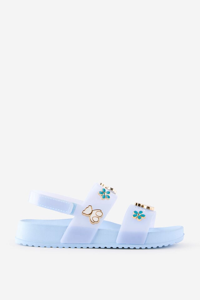 Kids Charm Jelly Sandals, CLOUD BLUE/CHARMS
