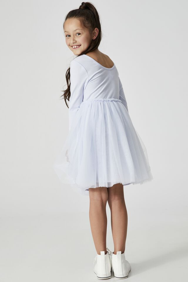 Disney Ivy Long Sleeve Dress, LCN DIS/MORNING BLUE/ELSA