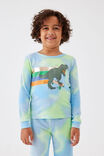 Cody Super Soft Long Sleeve Pyjama Set, MULTI/RAINBOW SKATER DINO - alternate image 2