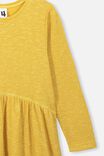 Freya Long Sleeve Dress, HONEY GOLD/TEXTURE