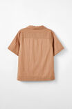 Cabana Short Sleeve Shirt, TAUPY BROWN/SANTA EMBROIDERY - alternate image 3