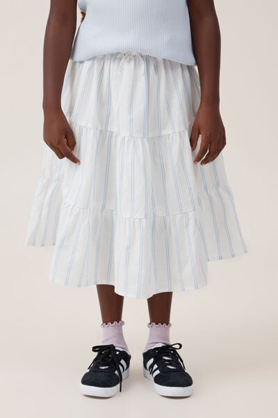 Louise Skirt, VANILLA/DUSK BLUE STRIPE