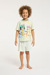 Jordan Short Sleeve Pyjama Set License, LCN BLU GREEN LILY/BLUEY MERRY EVERYTHING - alternate image 2