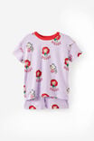 The Little Mermaid Disney Personalised Snoozesoft Short Sleeve Pj Set, LCN DIS VINTAGE LILAC/ARIEL AND FLOUNDER - example image 2