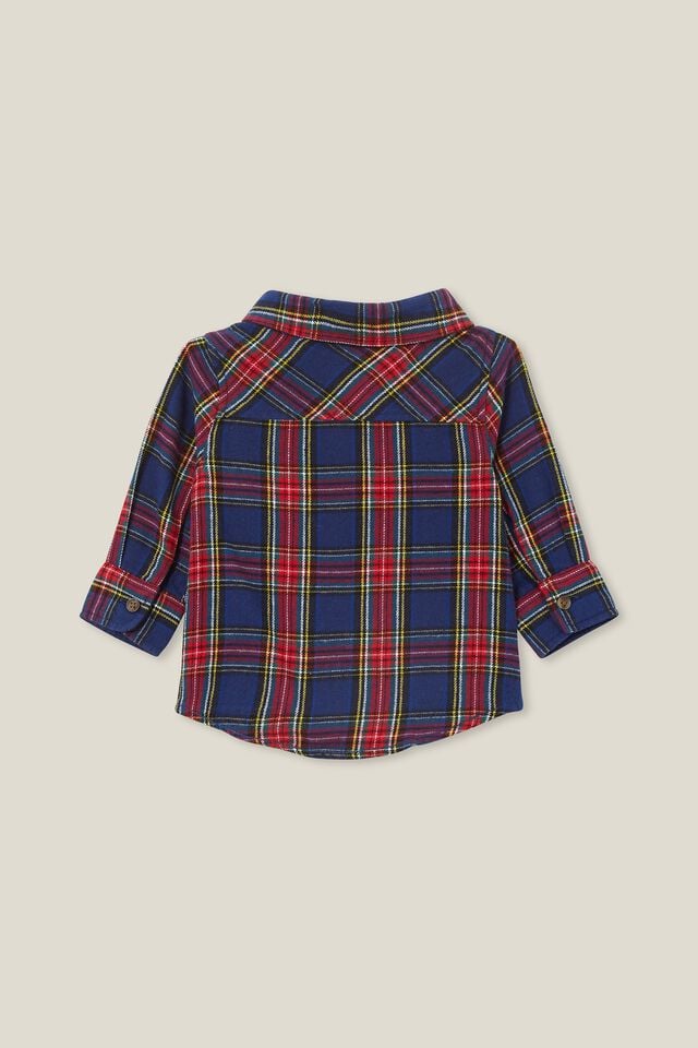 Baby Rugged Shirt, IN THE NAVY/HERITAGE RED PLAID