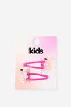 Kids Multi Pack Snap Hair Clips, POPPING PINK/GRAPES - example image 2