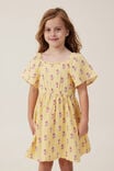 Paige Short Sleeve Dress, RAFFIA/FLORA FLOWER STAMP - alternate image 1