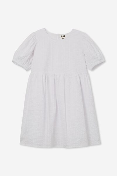 Millie Short Sleeve Dress, WHITE