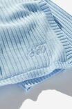 Organic Rib Knit Blanket - Personalised, WHITE WATER BLUE - alternate image 2