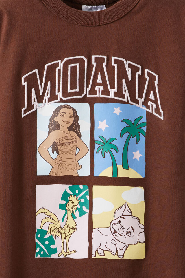 Moana Disney Drop Shoulder Short Sleeve Tee, LCN DIS MOANA/ROCKY ROAD