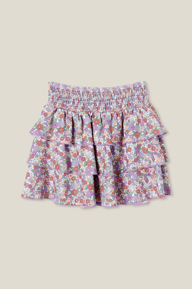 Summer Swim Skirt, VANILLA/BLAIRE DITSY CLAY PIGEON