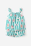 Kids Babydoll Family Xmas Pj Set, ENGLISH IVY/SANTA STAMP - example image 2