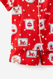 Kids Woven Family Xmas Pj Set, VARSITY RED/RUDOLPH SPOT - example image 3