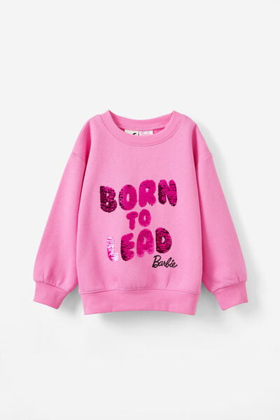 License Dusty Fleece Crew Neck, LCN MAT BARBIE/PINK GERBERA