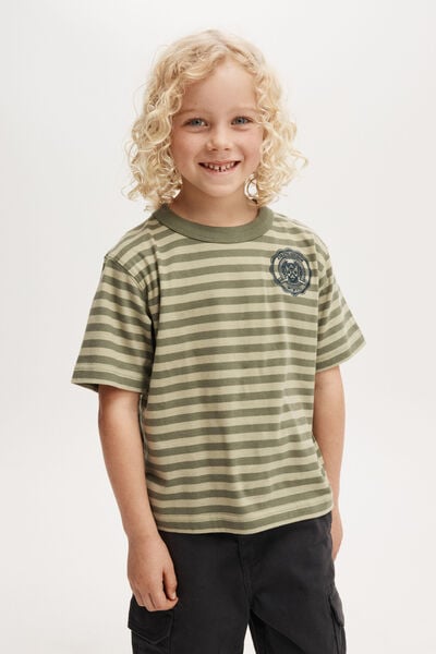 Jonny Short Sleeve Graphic Print Tee, DEEP SAGE/SWAG GREEN STRIPE ATHLETIC DIVISION