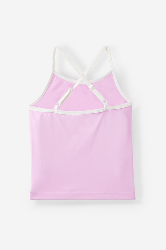 Soft Stretch Active Cross Back Tank, PALE VIOLET