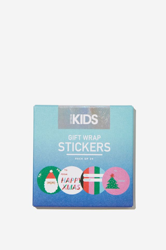Christmas Wrap Stickers, HAPPY XMAS/SANTA S CREW
