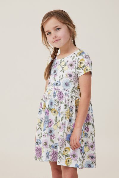 Jordan Short Sleeve Dress, VANILLA/ANNIE FLORAL