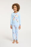 Milo Long Sleeve Pyjama Set License, LCN BLU FROSTY BLUE/BLUEY KEEPY UPPY - alternate image 2