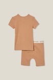 The Short Sleeve Snug Set Usa, TAUPY BROWN/BEARY CUTE - alternate image 3