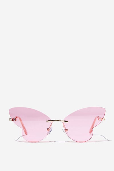 Kids Betty Butterfly Metal Sunglasses, BLUSH PINK/GOLD