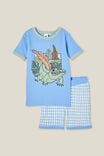 Tyler Short Sleeve Pyjama Set, DUSK BLUE/ALLIGATOR PALMS - alternate image 1