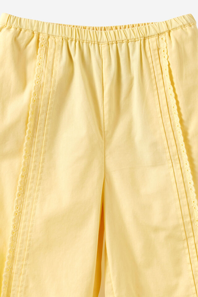 Gigi Wide Leg Pant, BUTTER YELLOW/BRODERIE