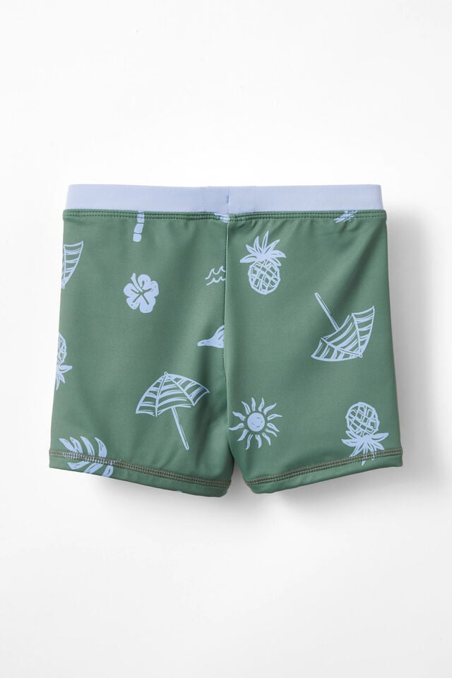 Billy Boyleg Swim Trunk, SWAG GREEN/BEACH